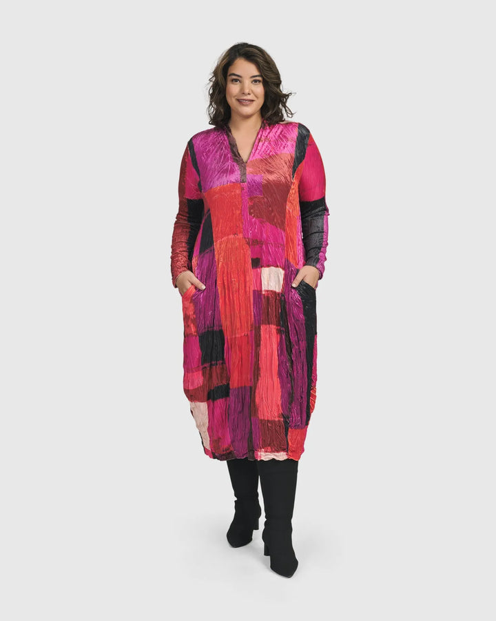 Sunset Strip Cocoon Dress, Magenta