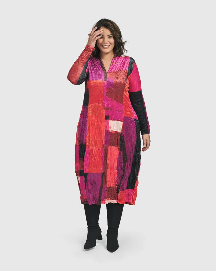 Sunset Strip Cocoon Dress, Magenta