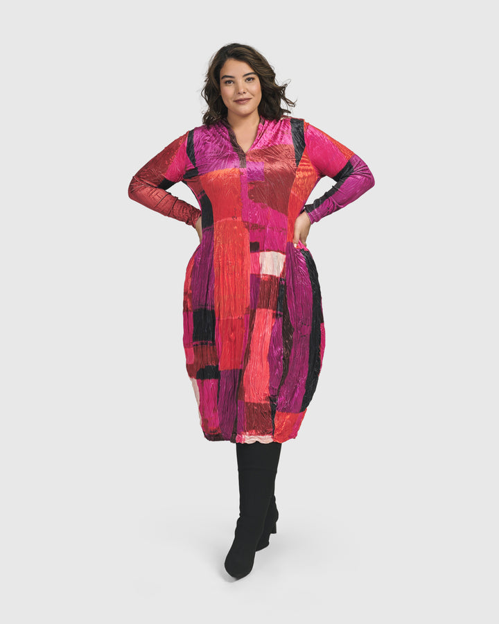 Sunset Strip Cocoon Dress, Magenta