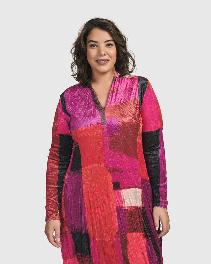 Sunset Strip Cocoon Dress, Magenta