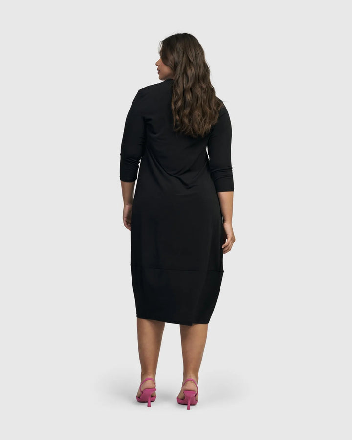 Villanelle Cocoon Dress, Black