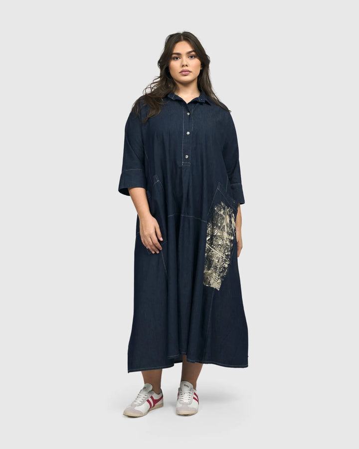 Tacoma Trapeze Dress, Denim