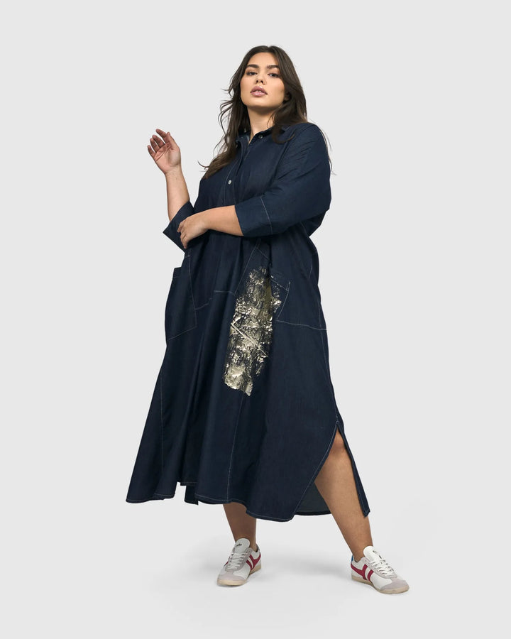 Tacoma Trapeze Dress, Denim