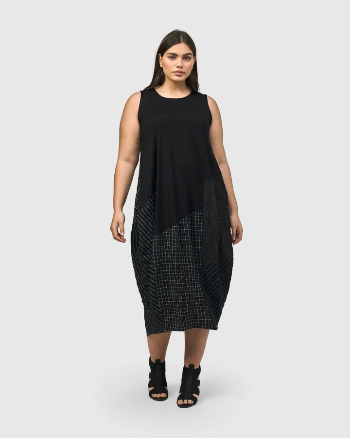 Hestia Sleeveless Cocoon Dress, Mix
