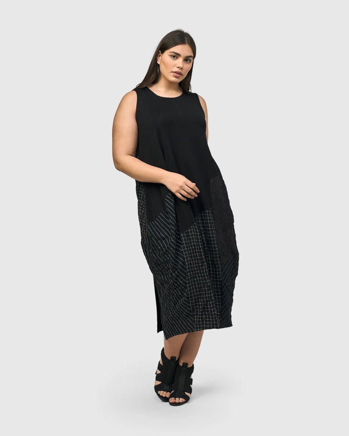 Hestia Sleeveless Cocoon Dress, Mix