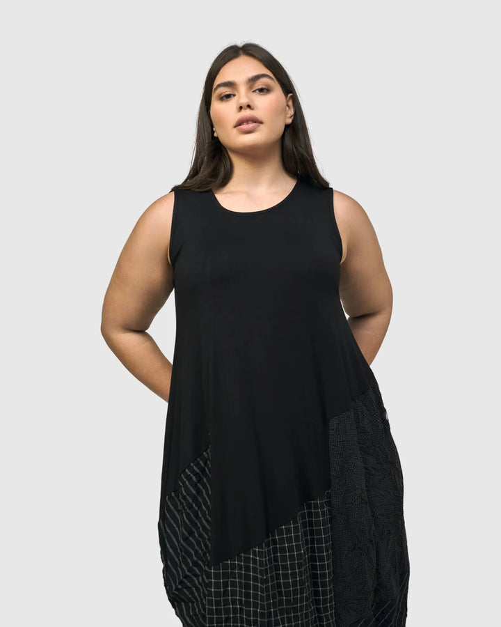 Hestia Sleeveless Cocoon Dress, Mix