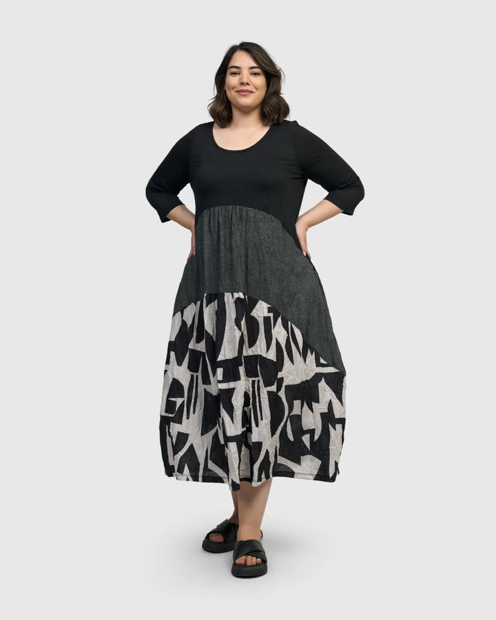Inkjet Maxi Dress, Mono