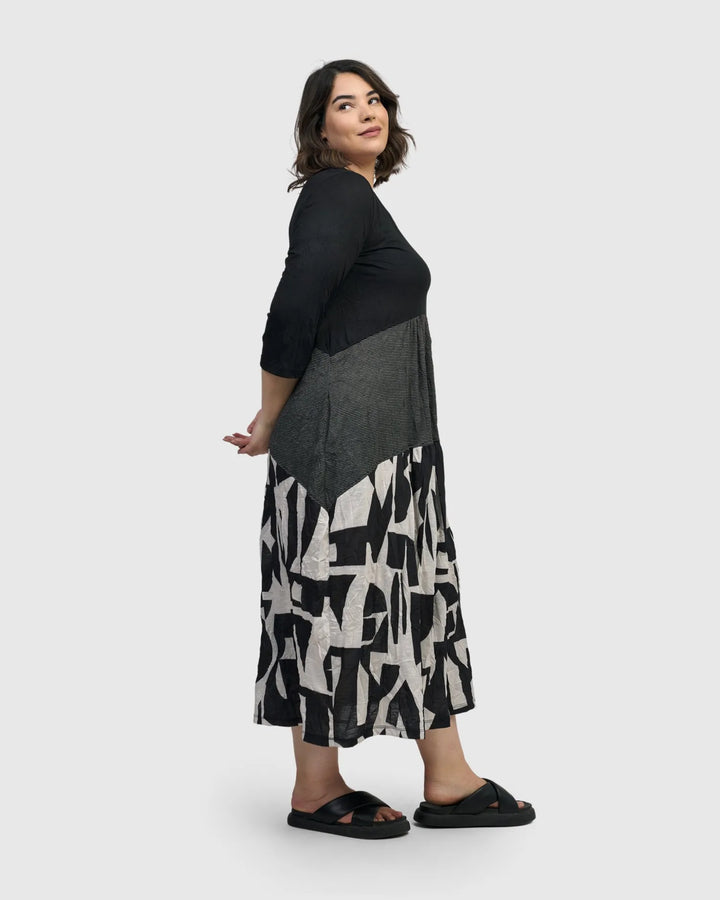 Inkjet Maxi Dress, Mono
