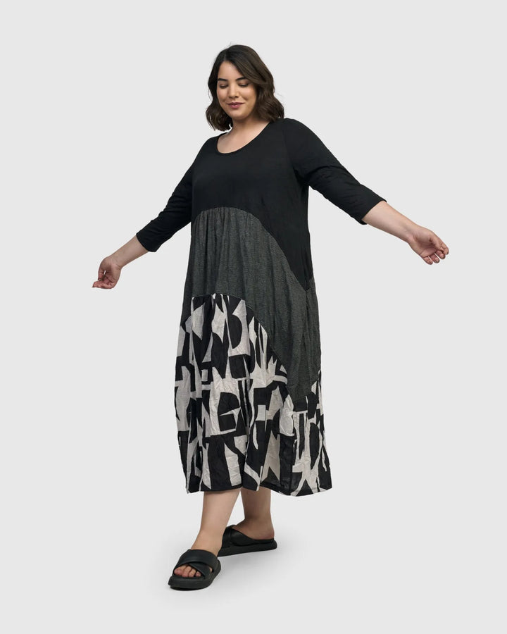 Inkjet Maxi Dress, Mono