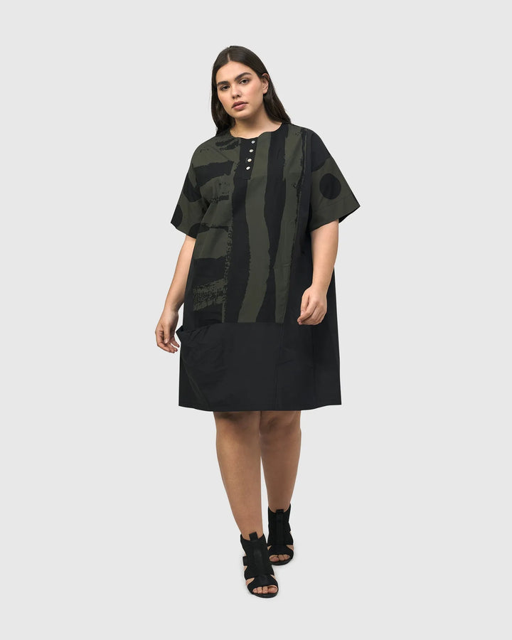 Urban Sapporo Shift Dress, Khaki