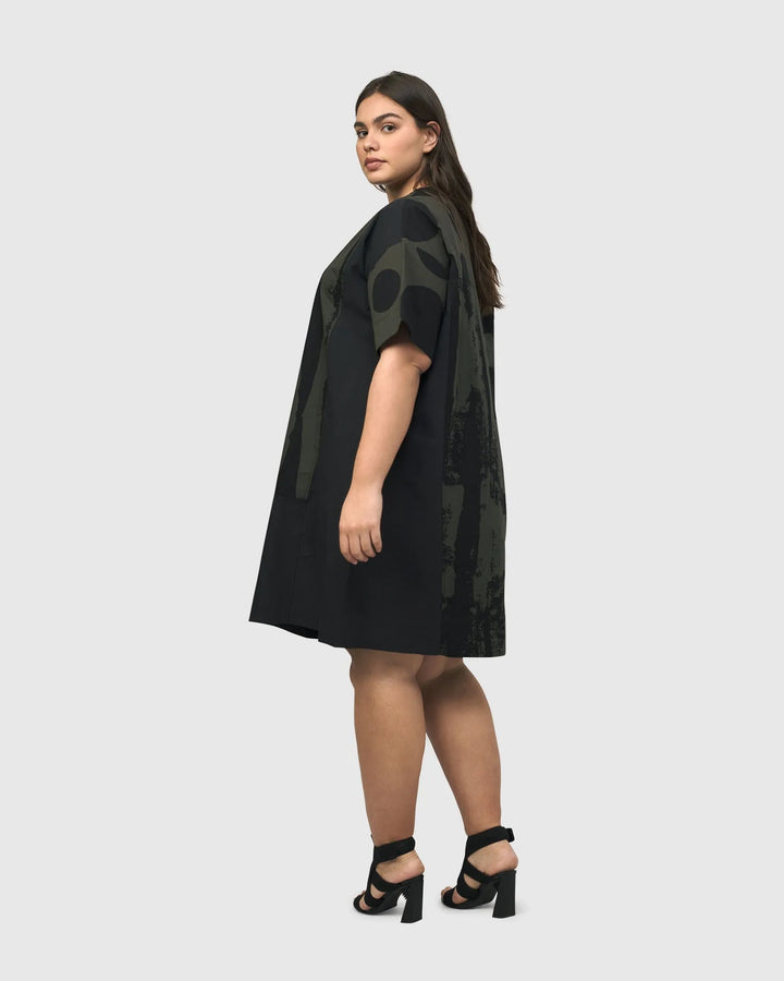 Urban Sapporo Shift Dress, Khaki