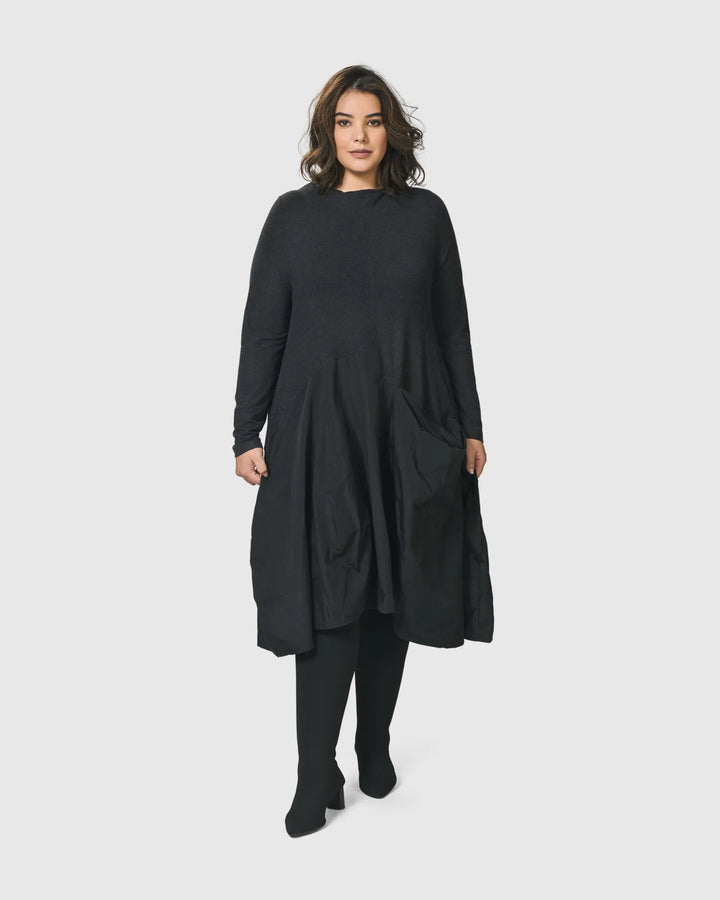 Urban Mixed Art Wonderful Dress, Black