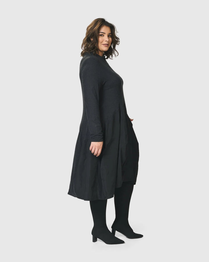 Urban Mixed Art Wonderful Dress, Black