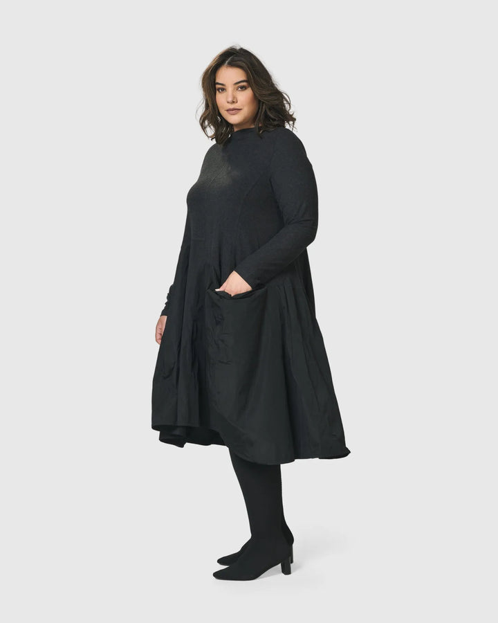 Urban Mixed Art Wonderful Dress, Black