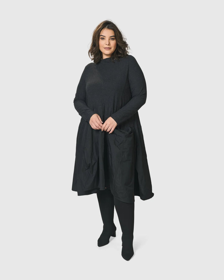 Urban Mixed Art Wonderful Dress, Black
