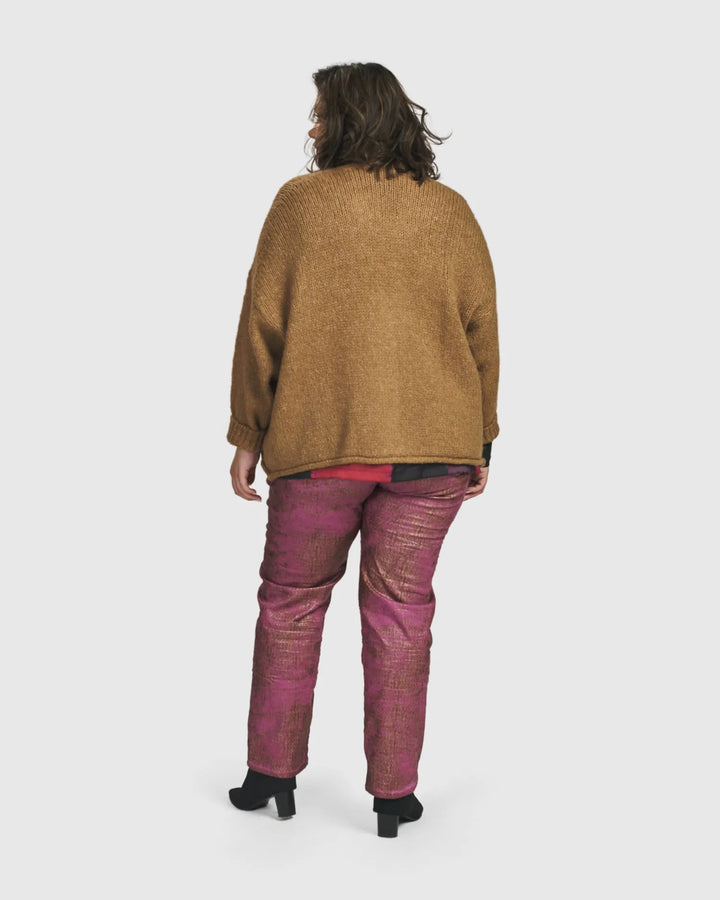 Sylvia Crop Cardigan, Sepia