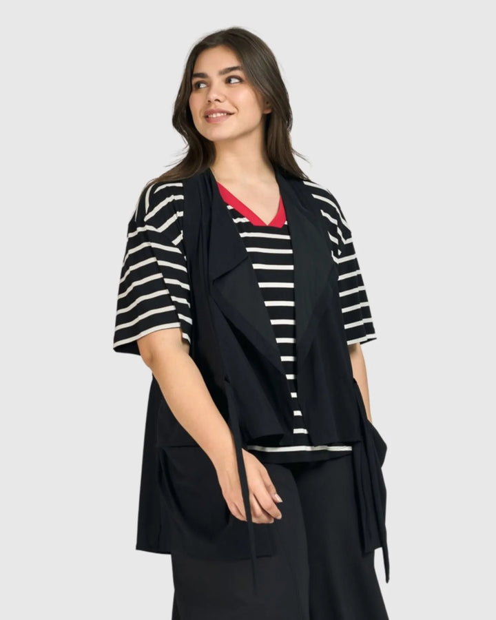 Tekbika Gabrielle Relaxed Vest, Black