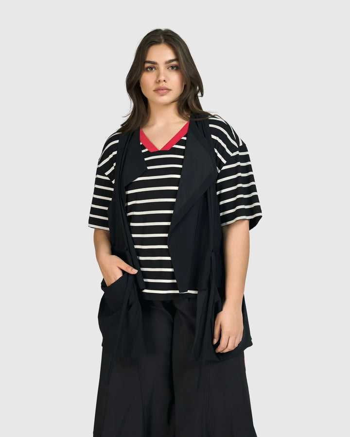 Tekbika Gabrielle Relaxed Vest, Black