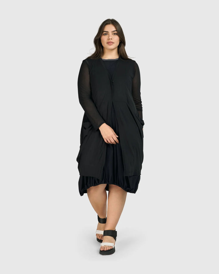 Essential Tekbika Draped Cocoon Jacket, Mesh
