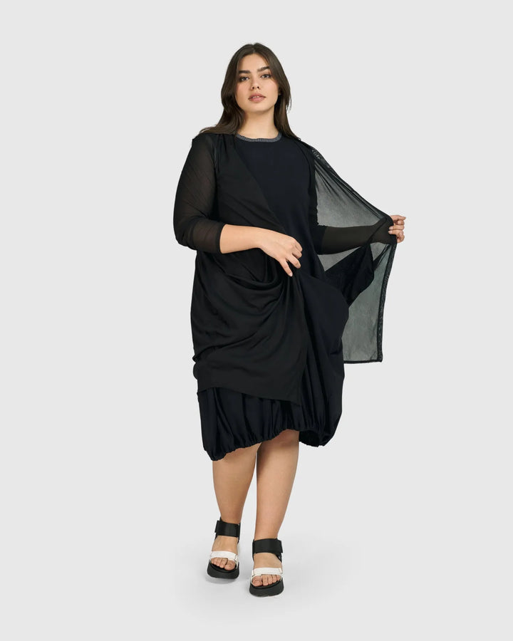 Essential Tekbika Draped Cocoon Jacket, Mesh