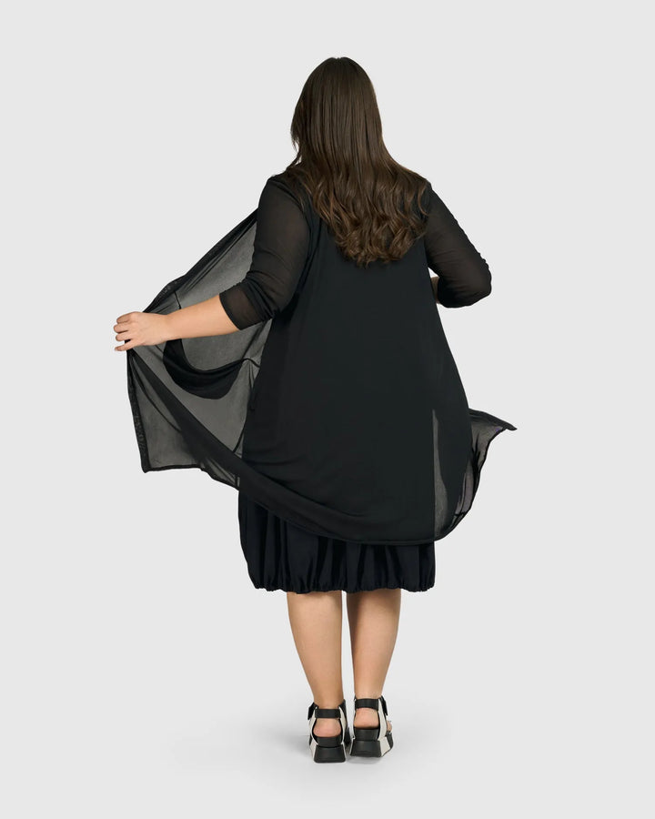 Essential Tekbika Draped Cocoon Jacket, Mesh
