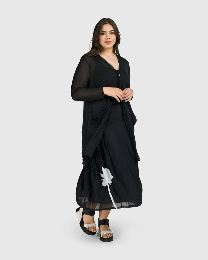 Essential Tekbika Draped Cocoon Jacket, Mesh