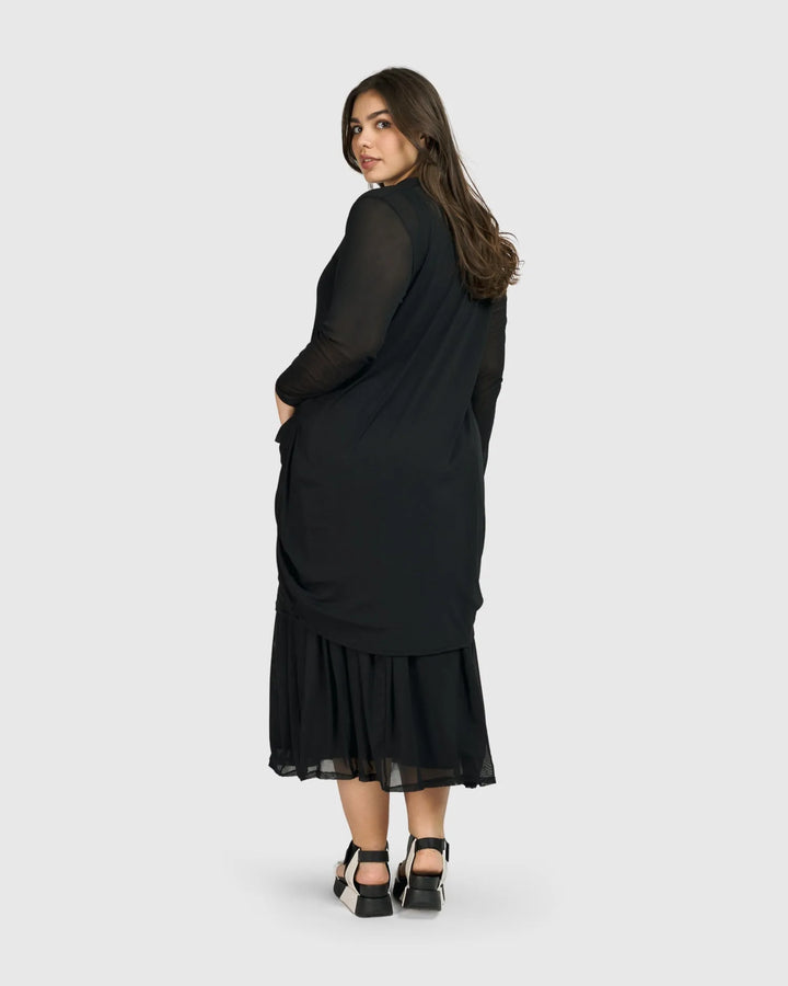 Essential Tekbika Draped Cocoon Jacket, Mesh