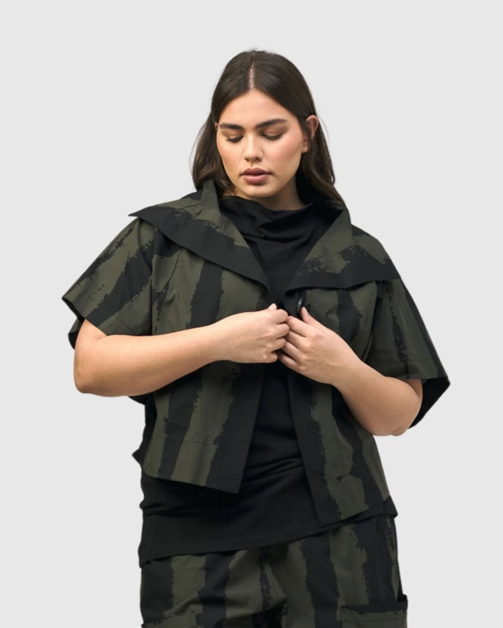 Urban Sakura Cape Jacket, Khaki