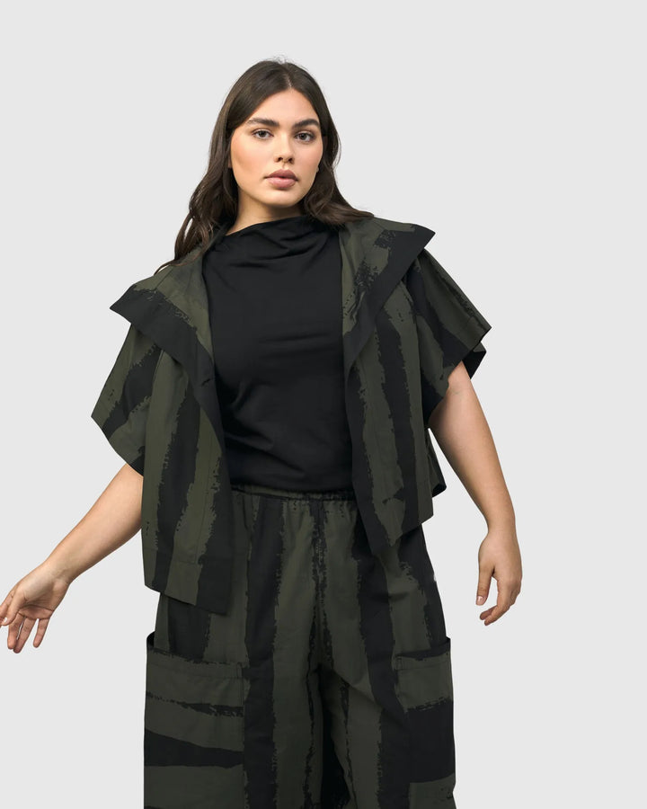 Urban Sakura Cape Jacket, Khaki