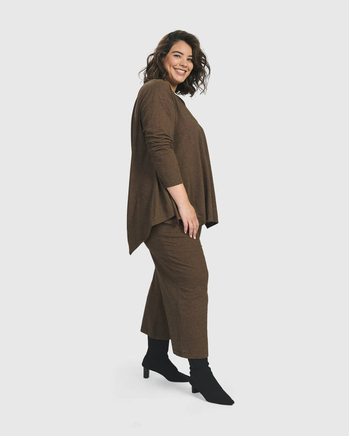 Essential Flared Top, Brown