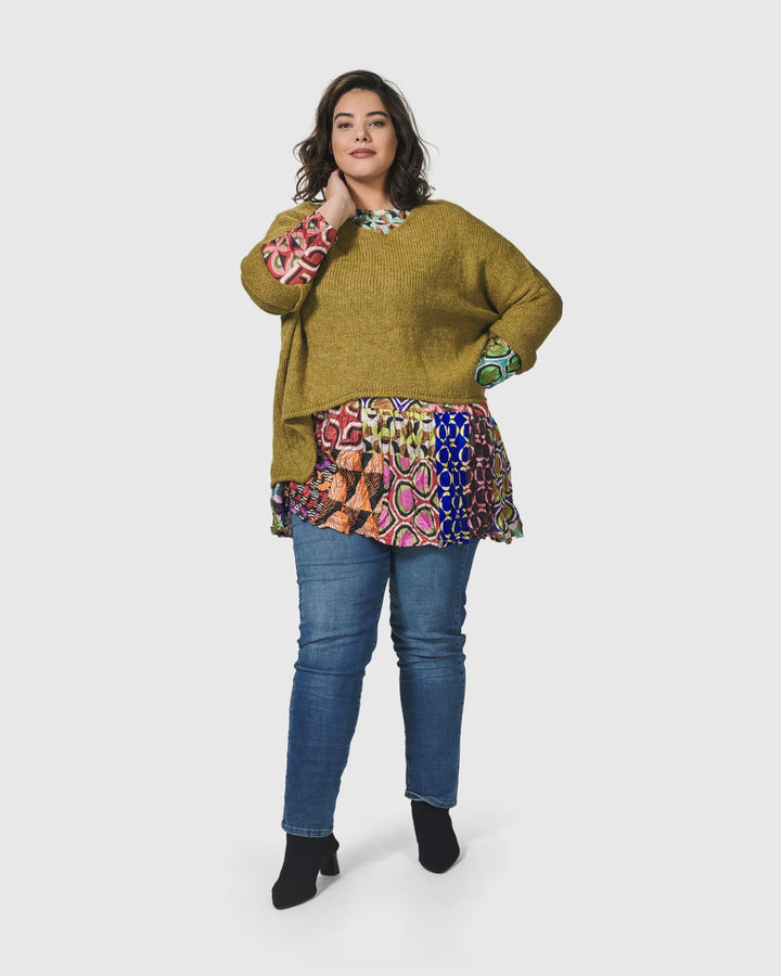 Siesta Oversized Sweater, Ochre