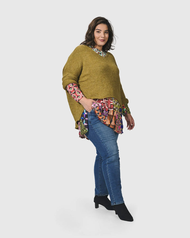 Siesta Oversized Sweater, Ochre