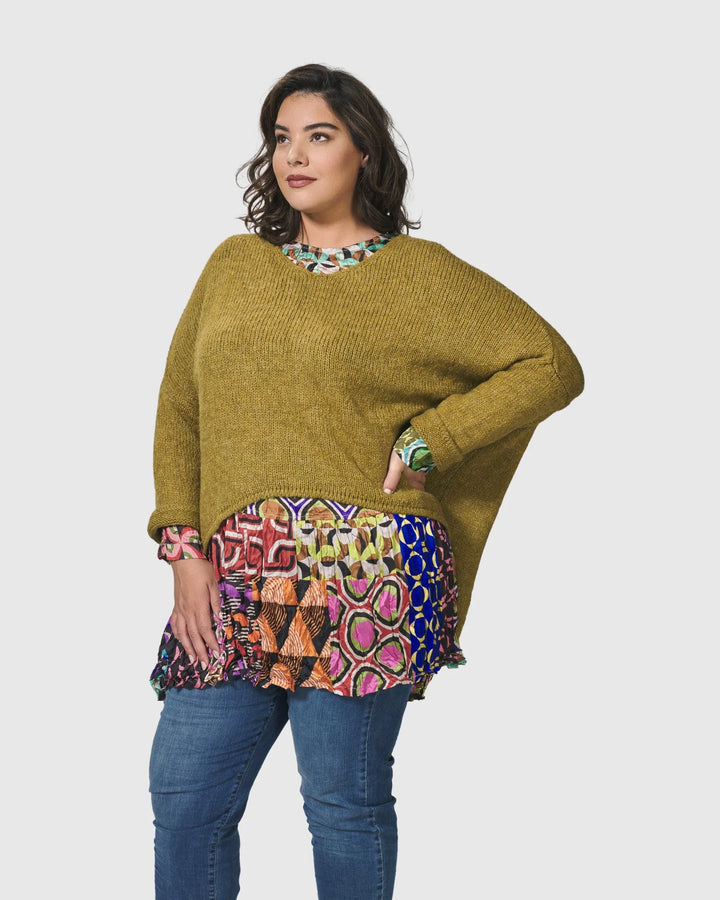 Siesta Oversized Sweater, Ochre