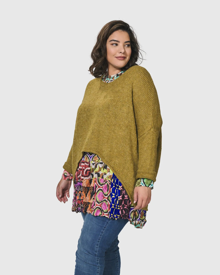 Siesta Oversized Sweater, Ochre