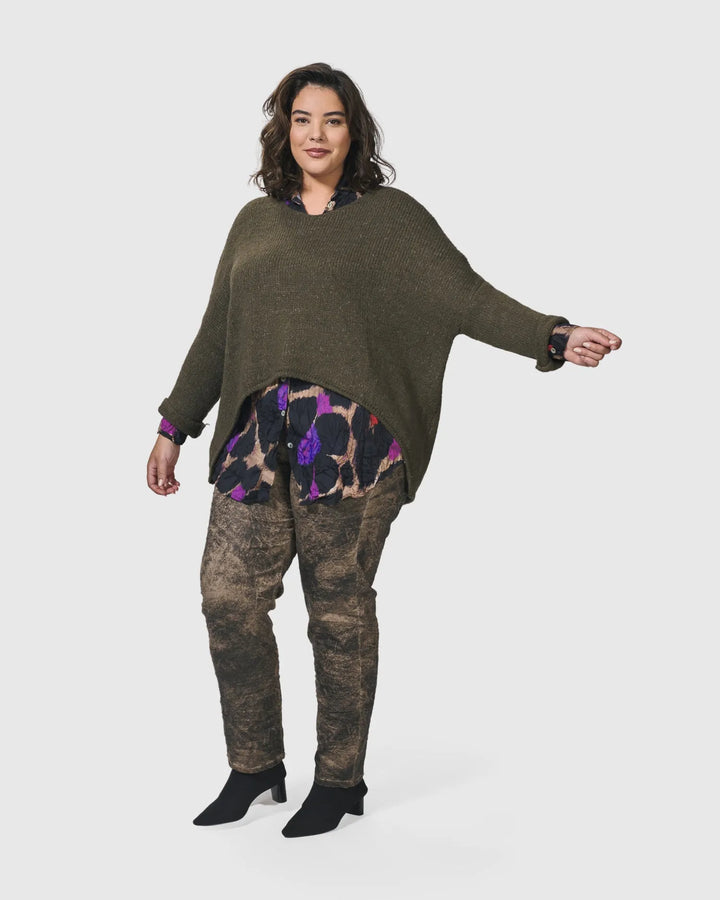 Siesta Oversized Sweater, Taupe