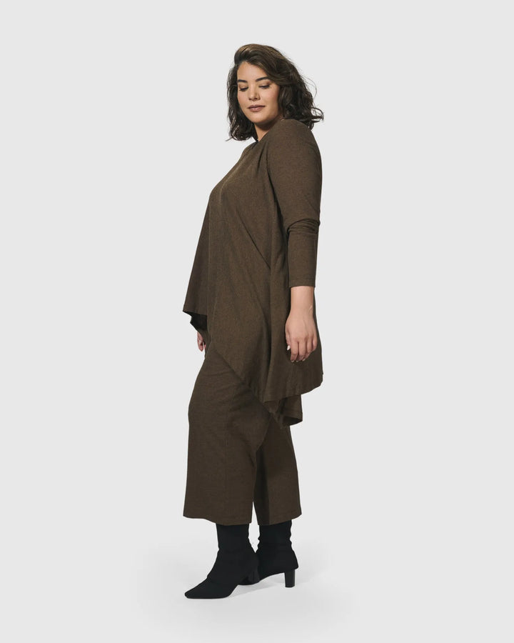 Essential Swing Tunic Top, Brown