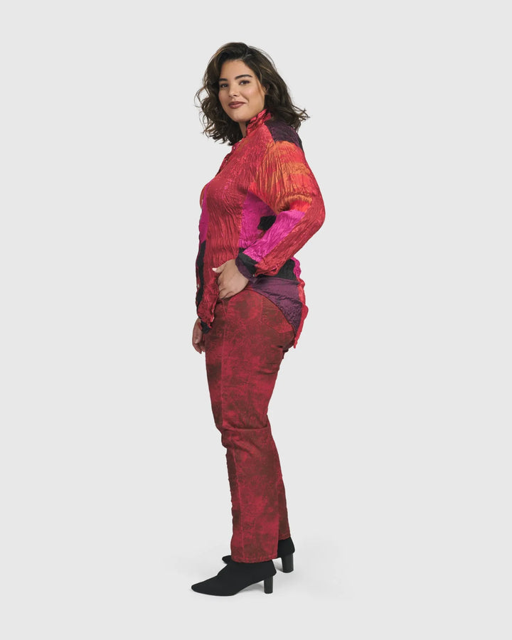 Sunset Strip Button Down Shirt, Magenta