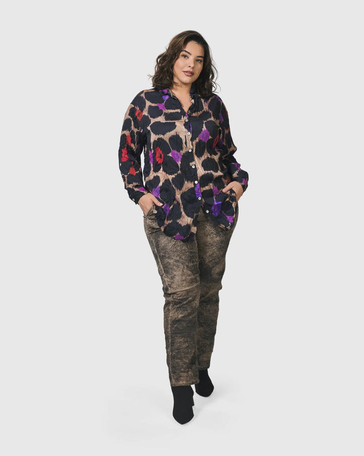 Cosmopolitan Button Down Shirt, Violet