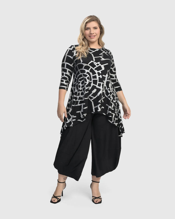 Hypnotic Hi-Lo Tunic Top, Silver