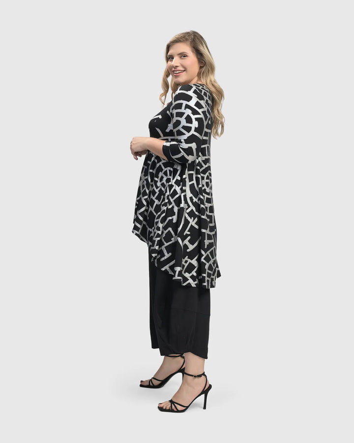Hypnotic Hi-Lo Tunic Top, Silver