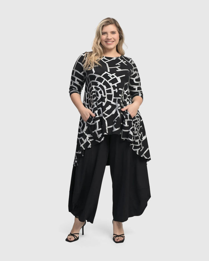 Hypnotic Hi-Lo Tunic Top, Silver