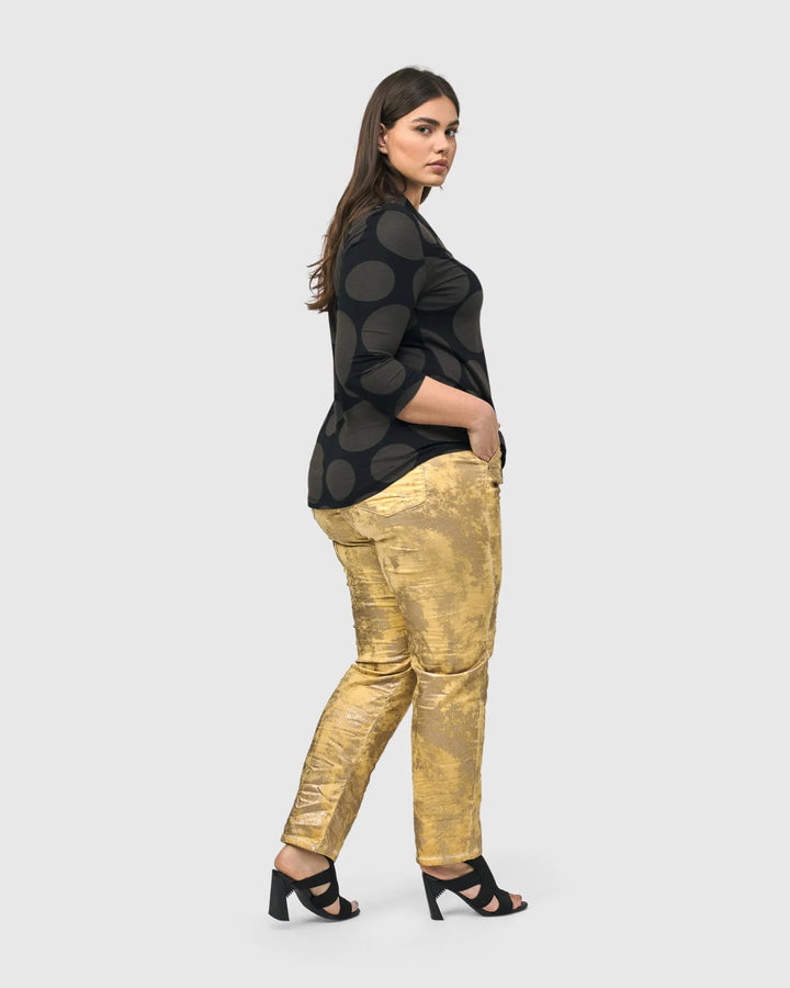 Iconic Stretch Jeans, Honey Gold