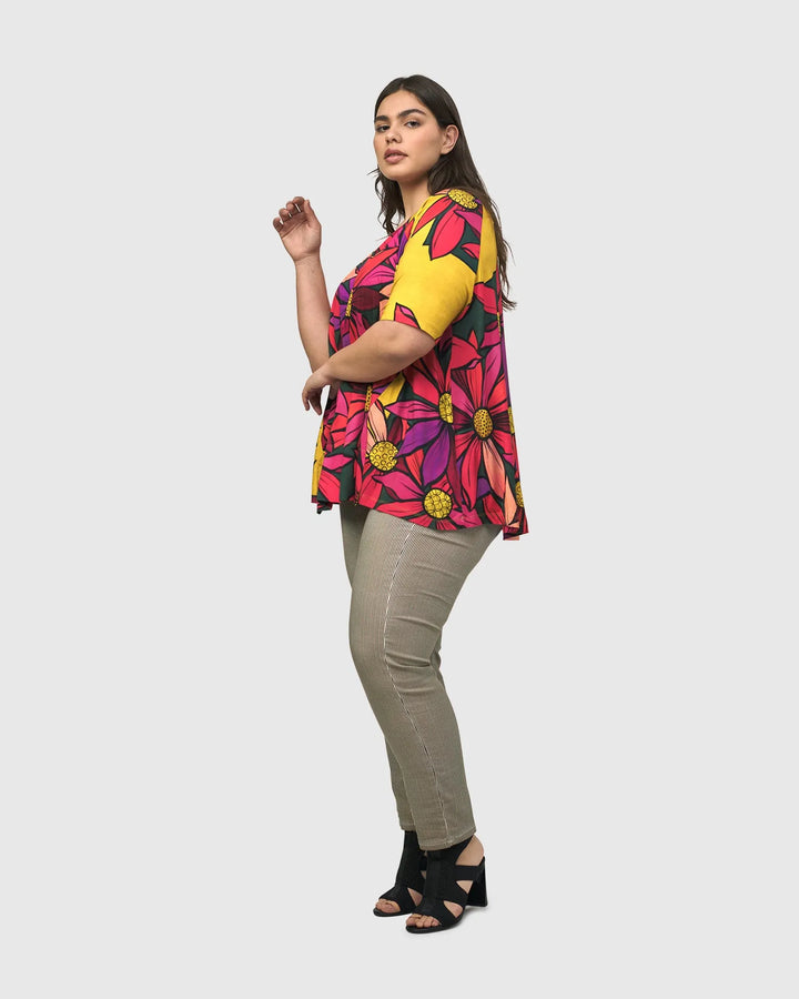 Marigold Trapeze Top, Bouquet