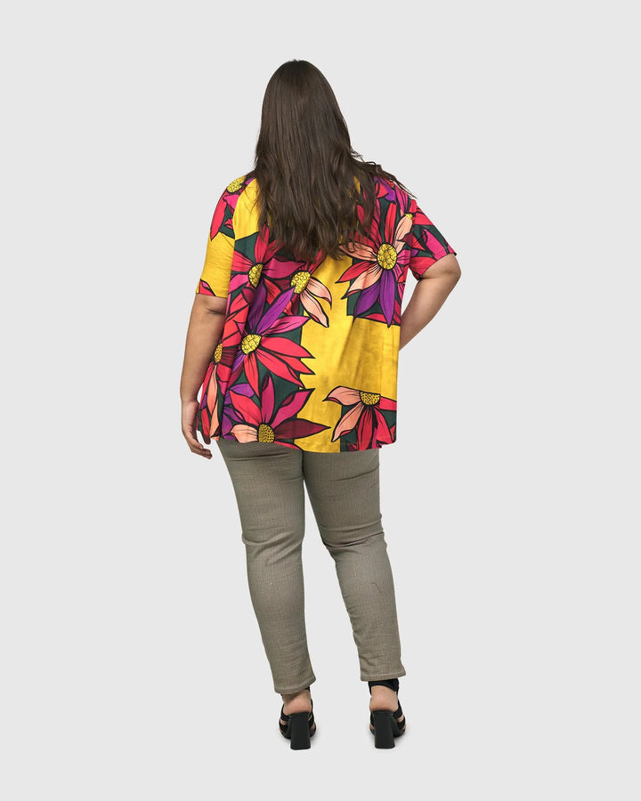 Marigold Trapeze Top, Bouquet