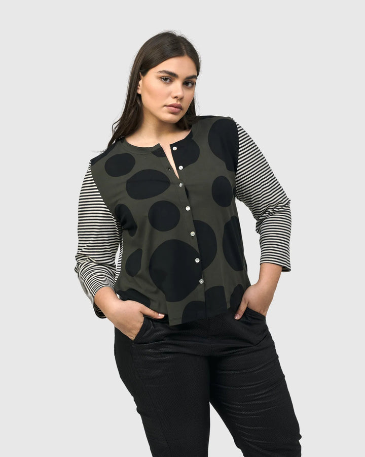 Urban Mononoke Cardigan Top, Stripes