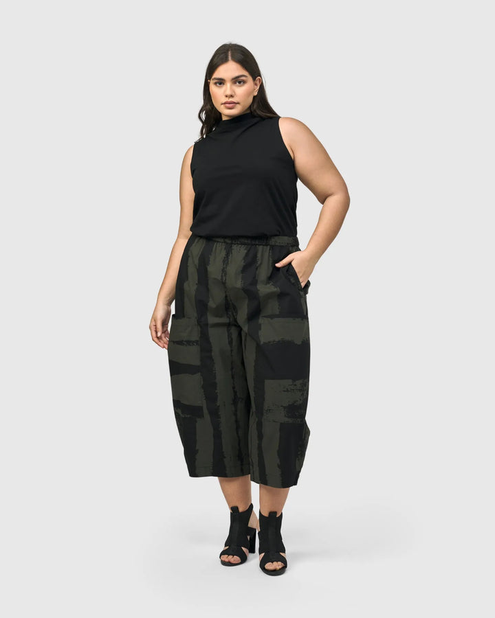 Urban Origami Barrel Pants, Khaki