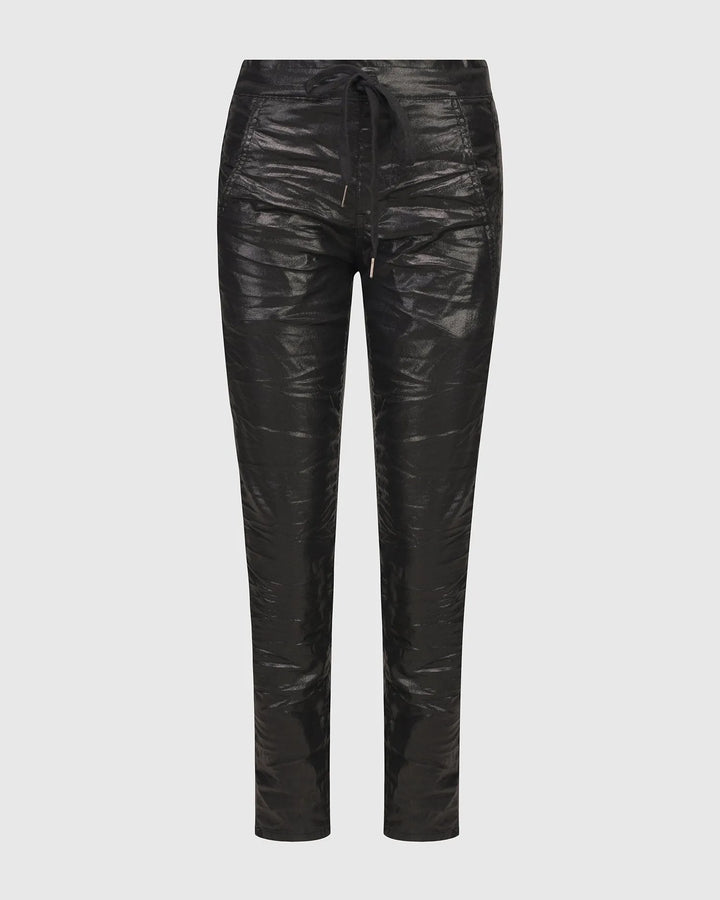 Iconic Stretch Jeans, Metallic Black