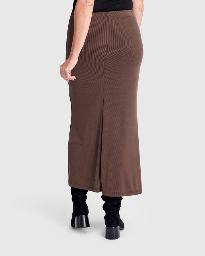 Essential Cupro Pencil Skirt, Coffee