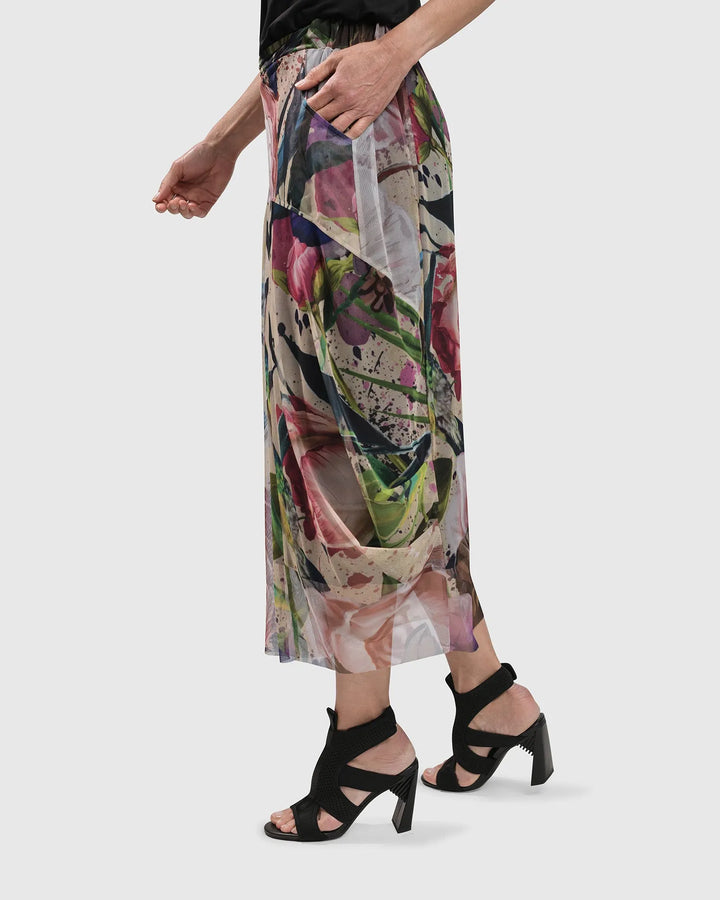 MOONFLOWER COCOON SKIRT, BOUQUET