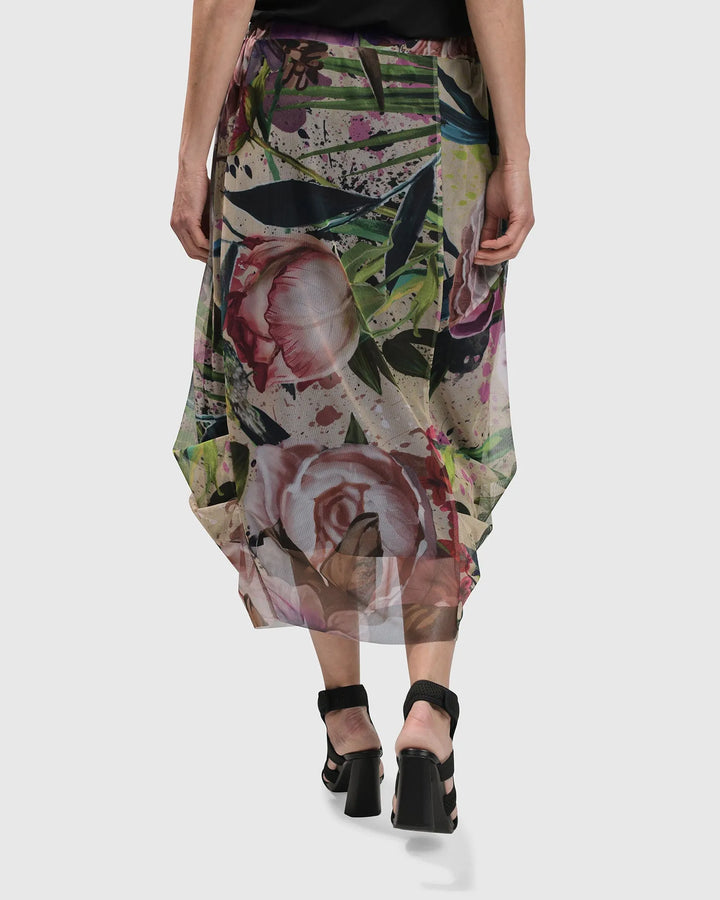 MOONFLOWER COCOON SKIRT, BOUQUET